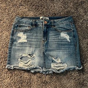 Mini jean skirt